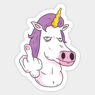 Unicorn middle finger gift idea Sticker